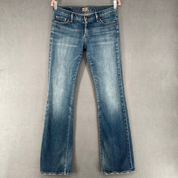 Vintage Y2K 00s Gold Sign Passion Low Rise Bootcut Flare Jean 28 Blue USA Made - Picture 2 of 16